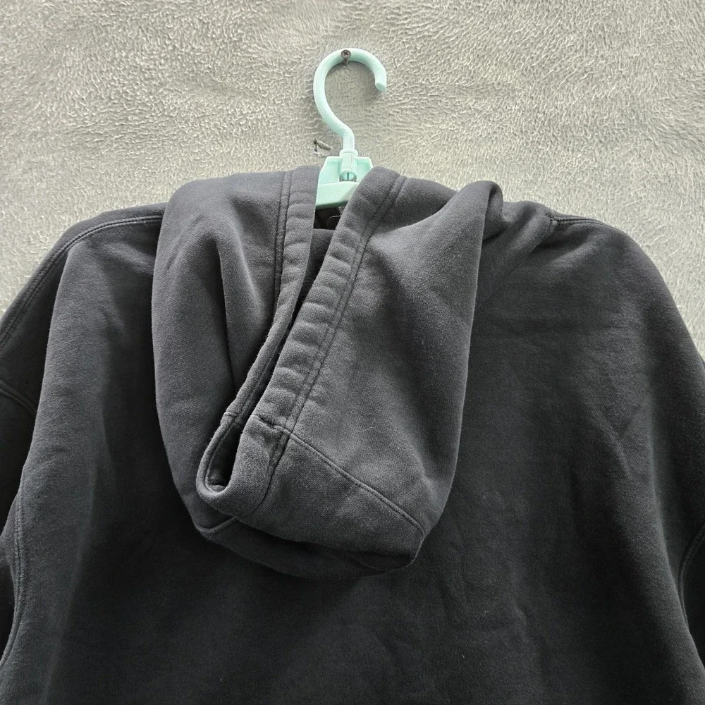 Nike Men Hoodie S Black NWS Embroidery Graphic Print Fleece READ